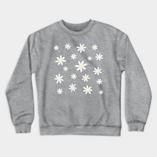 Cute Spring Daisy Flower Pattern Digital Illustration Crewneck Sweatshirt